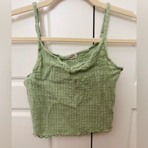 Heart Hips Light Green Textured Top